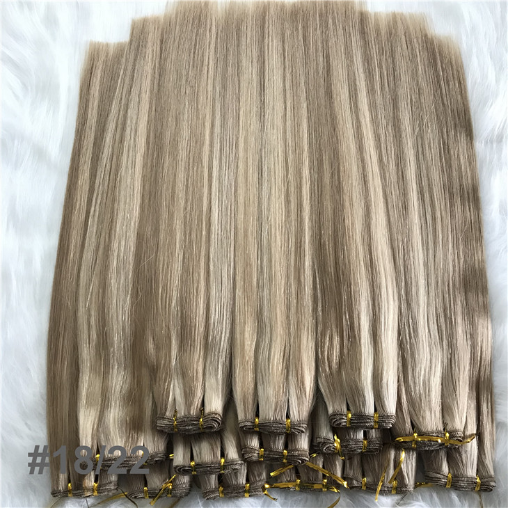  Piano color 18/22 hand tied weft with full cuticle intact   C91